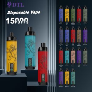 Dispositivo de vape desechable Pod DL/DTL 15000 Puffs E-Shisha/Hookah caladas con pantalla, flujo de aire ajustable y recargable AL FAKHAR Crown Bar